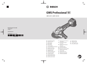 Manuale Bosch GWS 18V-10 C Professional Smerigliatrice angolare