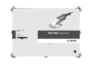 Manual Bosch GWS 2000 Professional Angle Grinder