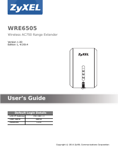 Handleiding ZyXEL WRE6505 Range extender