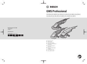 Mode d’emploi Bosch GWS 22-230 H Professional Meuleuse angulaire