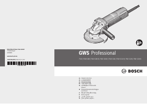 Manual Bosch GWS 750-115 Professional Angle Grinder