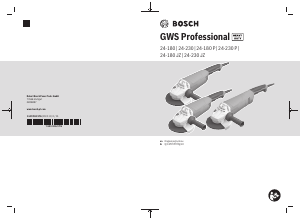 मैनुअल Bosch GWS 24-230 JZ Professional एंजल ग्राइंडर