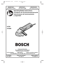 Manual de uso Bosch 1375A Amoladora angular