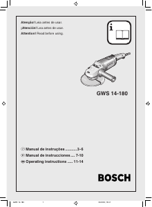 Manual de uso Bosch GWS 14-180 Amoladora angular