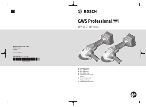 Manual Bosch GWS 18V-15 C Professional Angle Grinder