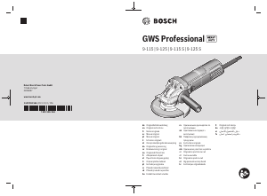 Manuál Bosch GWS 9-125 S Professional Úhlová bruska