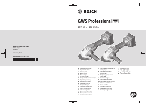 Manuál Bosch GWS 18V-15 SC Professional Úhlová bruska