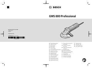 Bedienungsanleitung Bosch GWS 880 Professional Winkelschleifer