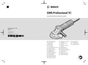 Посібник Bosch GWS 9-115 S Professional Кутошліфувальна машина