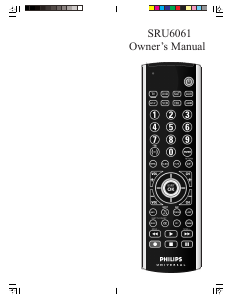 Manual Philips SRU6061 Remote Control