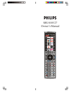 Manual de uso Philips SRU4105 Control remoto