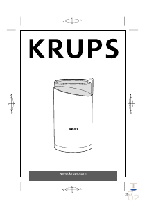 Manual de uso Krups F203 Molinillo de café