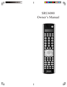 Manual Philips SRU6080 Remote Control