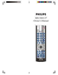 Manual Philips SRU3003 Remote Control