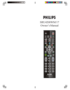 Manual de uso Philips SRU4208WM Control remoto