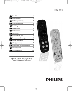 Manual Philips SRU4002 Remote Control
