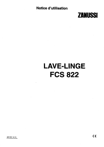 Mode d’emploi Zanussi FCS 822 C Lave-linge