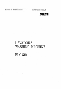 Manual de uso Zanussi FLC 512 Lavadora