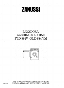 Manual de uso Zanussi FLD 884 VM Lavadora