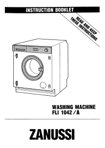 Manual de uso Zanussi FLI 1042/A Lavadora