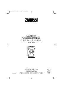 Руководство Zanussi ZTI1023 Стиральная машина