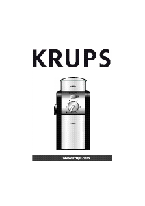 Mode d’emploi Krups GVX2 Moulin à café