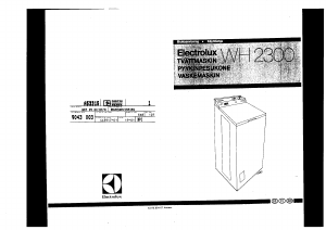 Bruksanvisning Electrolux WH2300 Tvättmaskin