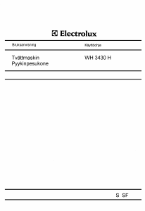Käyttöohje Electrolux WH3430H Pesukone