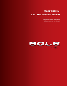 Manual Sole Fitness E95 Cross Trainer