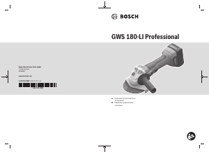 Руководство Bosch GWS 180-LI Professional Углошлифовальная машина