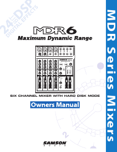 Manual de uso Samson MDR6 Mesa de mezcla