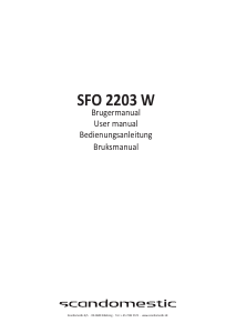 Bruksanvisning Scandomestic SFO 2203 W Diskmaskin
