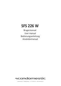 Manual Scandomestic SFS 226 W Freezer