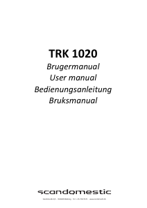 Bruksanvisning Scandomestic TRK 1020 Torktumlare