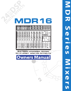 Manual Samson MDR16 Mixing Console