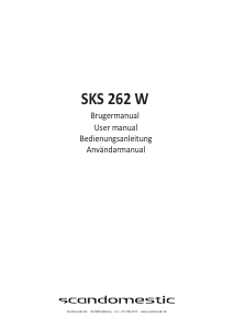 Bruksanvisning Scandomestic SKS 262 W Kylskåp