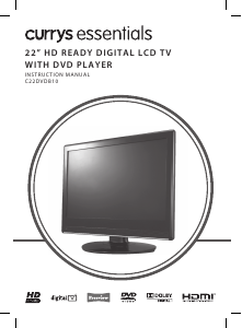 Manual Currys Essentials C22DVDB10 LCD Television