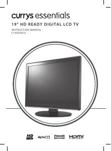 Manual Currys Essentials C19DIGB10 LCD Television