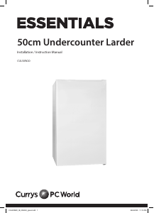 essentials cul50w20 undercounter fridge