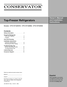 Manual Conservator VPS10FGMWW Fridge-Freezer