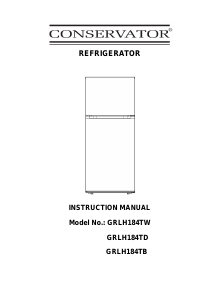 Manual Conservator GRLH184TB Fridge-Freezer