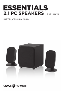 Manual PC World Essentials PSP21BK15 Speaker