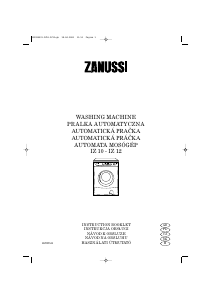 Manuál Zanussi IZ12 Pračka