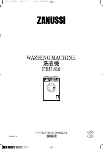 Bruksanvisning Zanussi FBU 810 Tvättmaskin