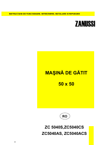 Manual Zanussi ZC5040ACS Aragaz
