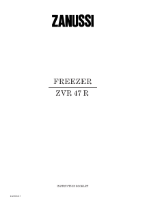 Manual Zanussi ZVR 47 R Freezer