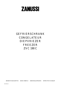Bedienungsanleitung Zanussi ZVC 190 C Gefrierschrank
