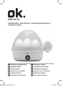 Manual de uso OK OEB 102-W Cocedor de huevos