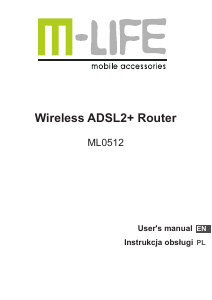 Instrukcja M-Life ML0512 Router