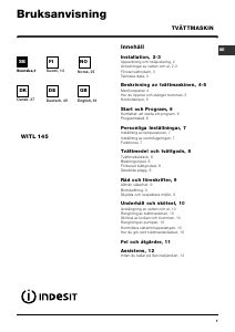 Bruksanvisning Indesit WITL 145 Tvättmaskin